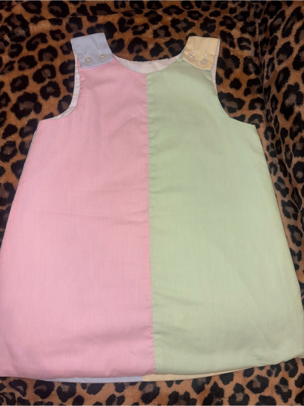 The Beaufort Bonnet Company TBBC Pastel Colorblock Cottagecore Dress 4T